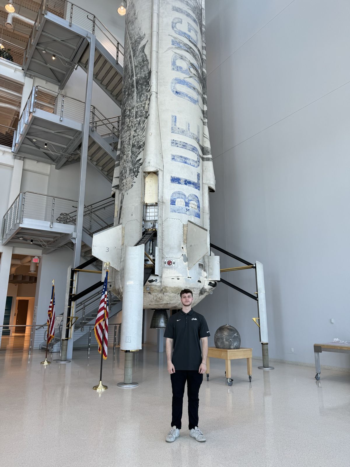 Under the flown booster