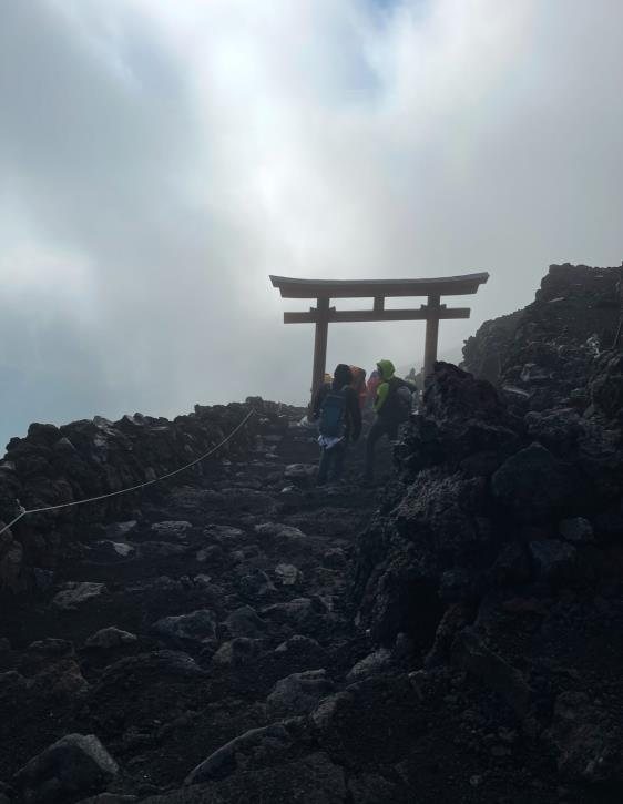 A torii on the mountain