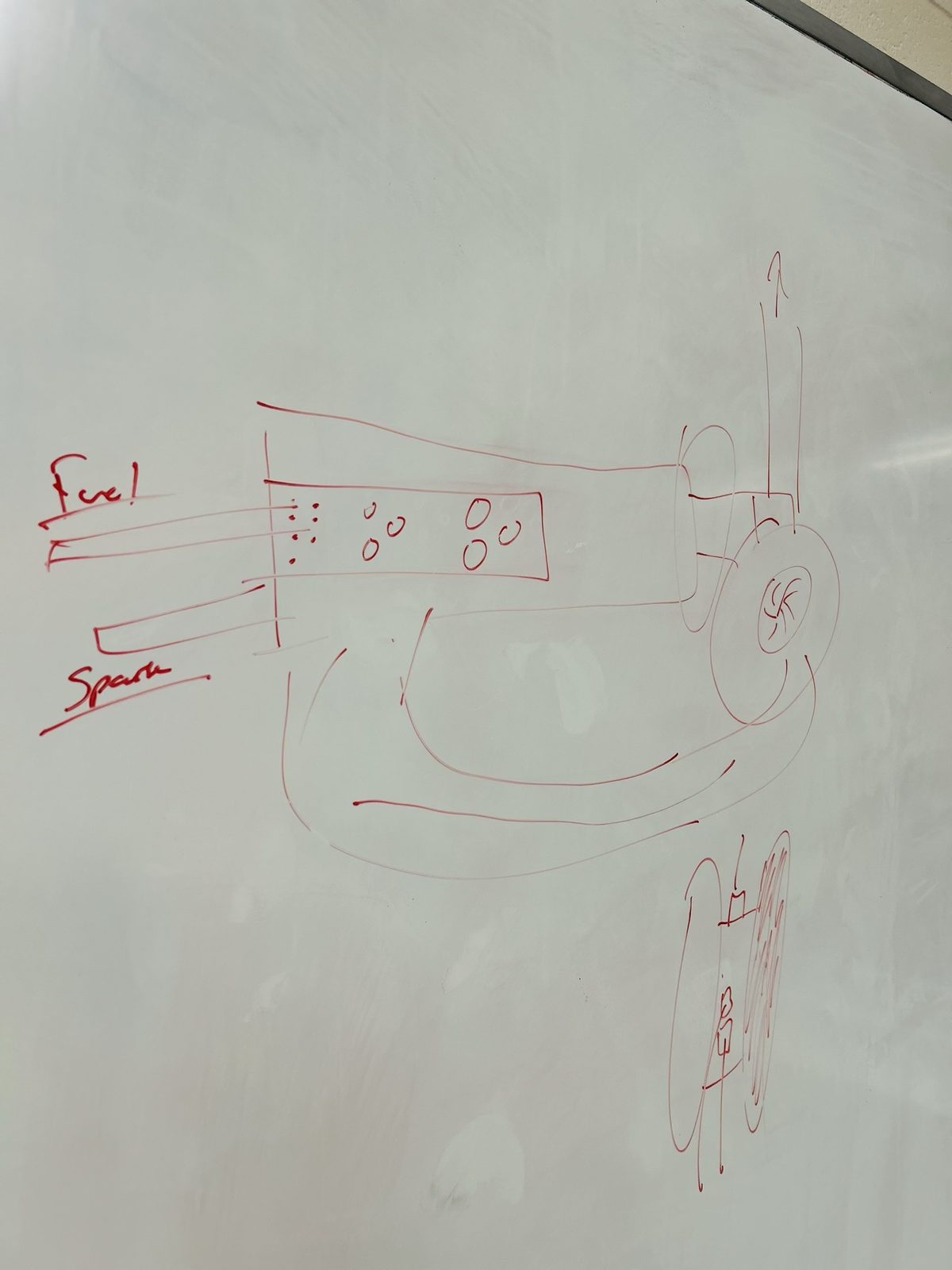 FIG. 04 · The whiteboard sketch of the engine layout