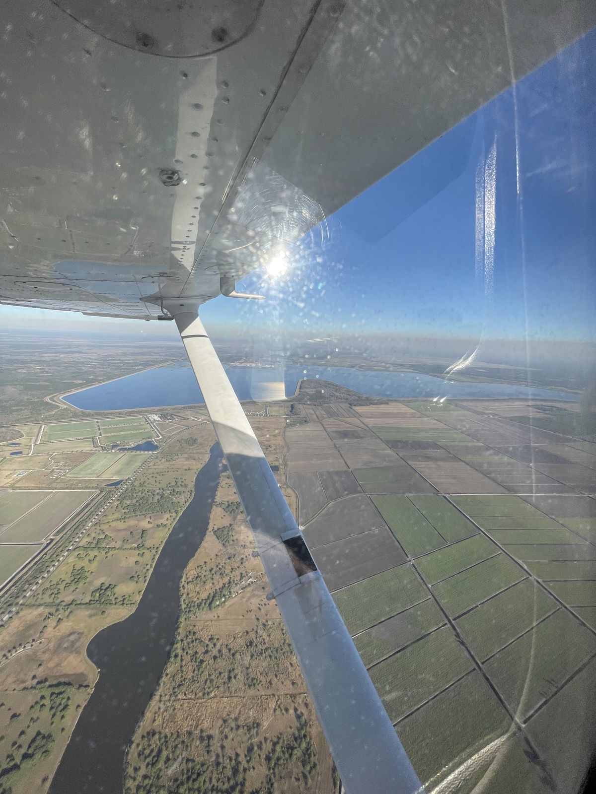 Farmland off the wing